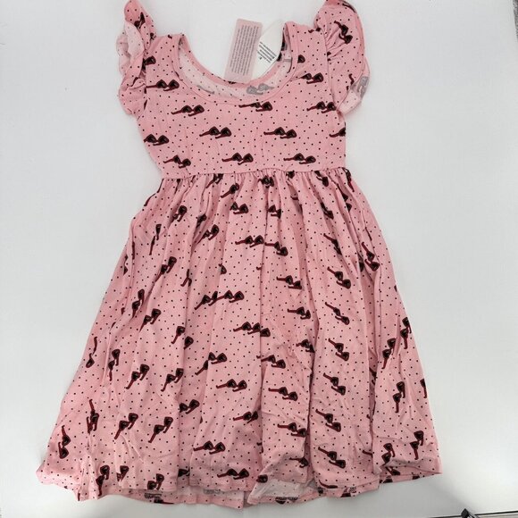 Dot Dot Smile Girl's Empire Waist Dress 5-6 NWT Short Sleeve Heart Sunglasses - Picture 5 of 5